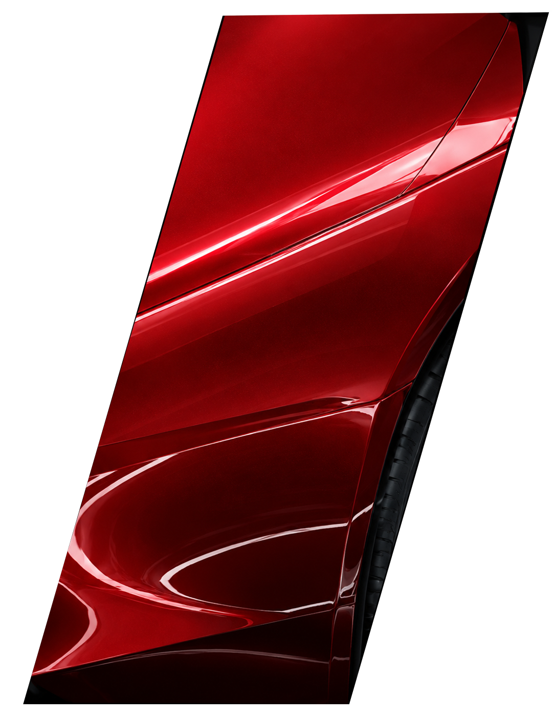 Headlight PPF en carro rojo